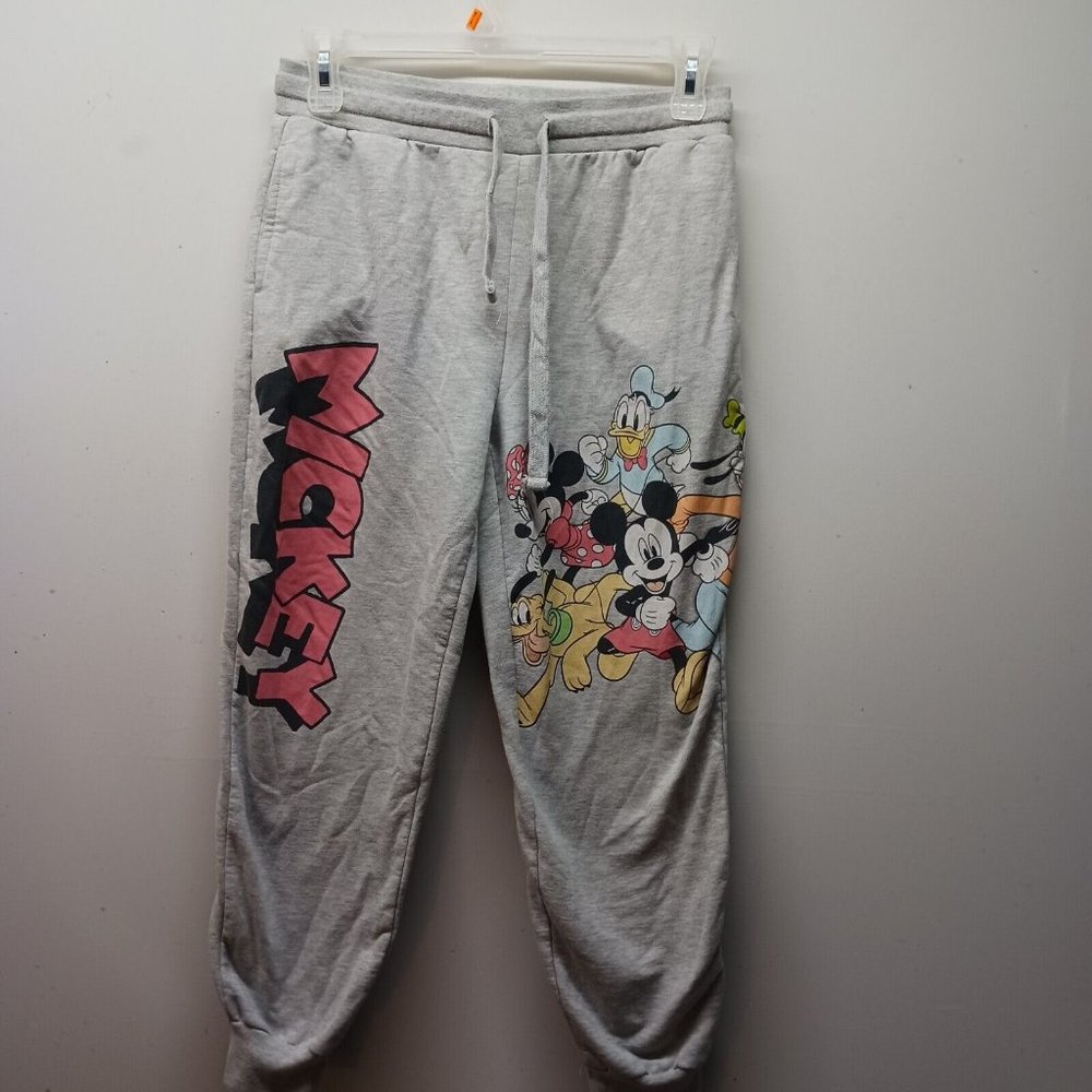 Disney Mickey Mouse Womens L 11-13 Joggers Sweatpants